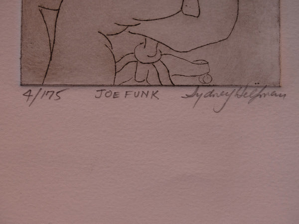 Sydney Helfman (1926-2010) - Portrait of Joe Funk - Etching AP1620