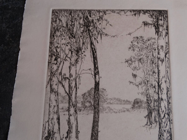 Polly Knipp Hill -Suwannee River, Florida - Etching AP1636