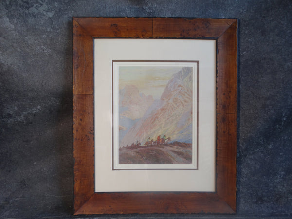 Fred Grayson Sayre - Native American Riders 1930s Serigraph AP1674