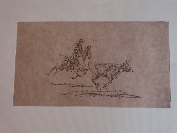 Ed Borein - Cattle Roper - Late Strike Etching AP1686
