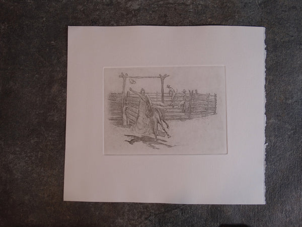Ed Borein - Bucking Bronco - Late Strike Etching AP1688