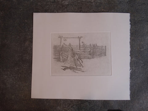 Ed Borein - Bucking Bronco - Late Strike Etching AP1688