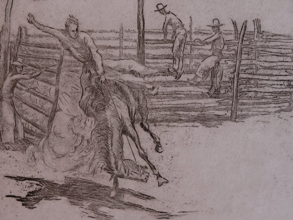 Ed Borein - Bucking Bronco - Late Strike Etching AP1688