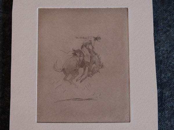 Ed Borein - Ride 'im Cowboy! - Late Strike Etching AP1689
