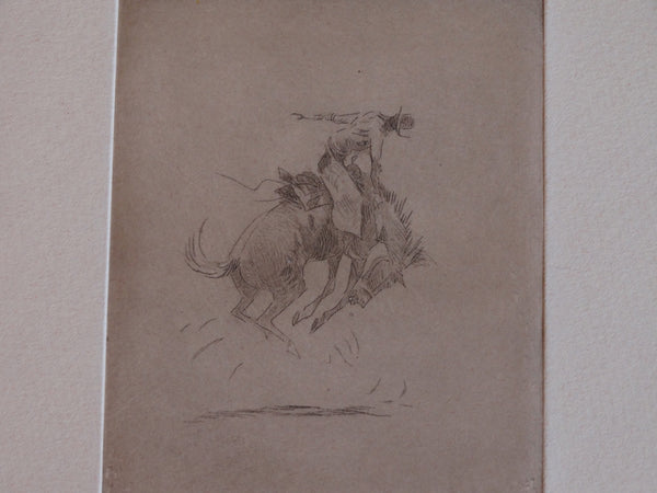 Ed Borein - Ride 'im Cowboy! - Late Strike Etching AP1689