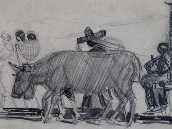 Norman H Kamps - Oxcart Pencil Study - AP1718
