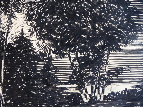 Norman H Kamps - Landscape - Original Ink Illustration - c1930 AP1722