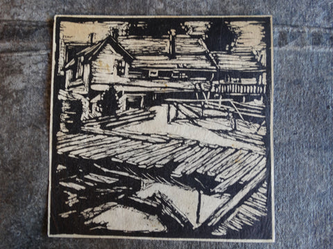 Norman H Kamps - Old California Shack - Block Print AP1723