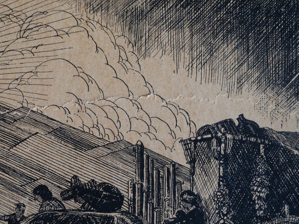 Norman H Kamps -  The Festival Cart - Block Print  AP1725