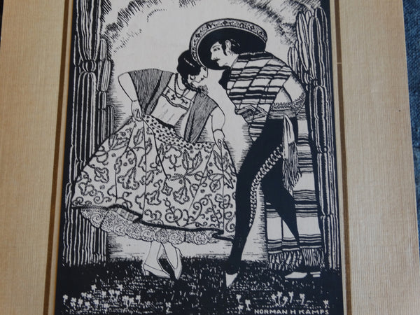 Norman H Kamps - El Jarabe - Mexican Dancers - Lithograph AP1727