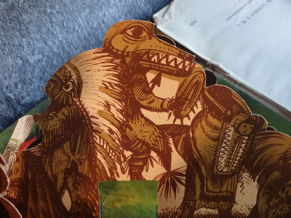 An American Indian Camp: The Day of the Bison Hunt. 1962 Pop-Up Book. Illustrated by Vojtěch Kubašta   AP1733