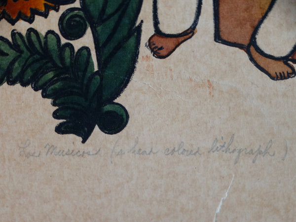 Norman H. Kamps - L.A. Mexican Musicians - Hand-colored Litho AP1734