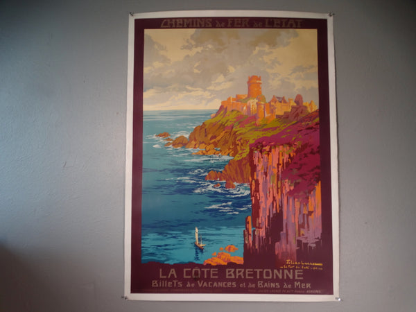 Julien Lacaze (1886-1971) Poster - La Côte Bretonne 1914 -AP1760