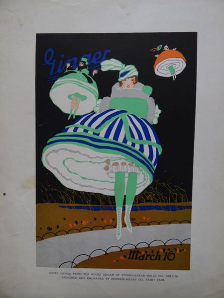 Parachute Dresses Magazine Cover c 1910