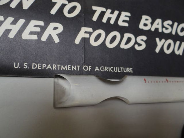 WWII Food Group Poster US Dept. of Agriculture 1943