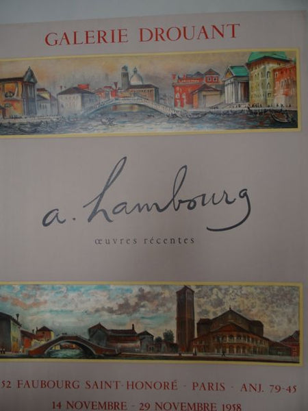 André Hambourg Galerie Drouant Poster 1958