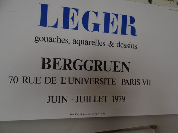Fernand Leger Berggruen Gallery Poster 1979 AP404