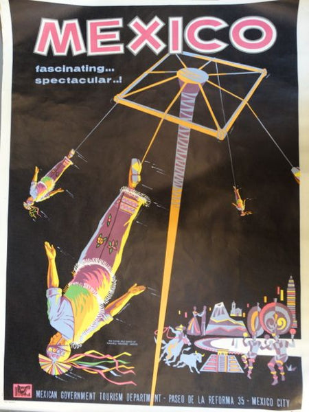 Vintage Mexican Travel Poster: Fascinating, Spectacular!