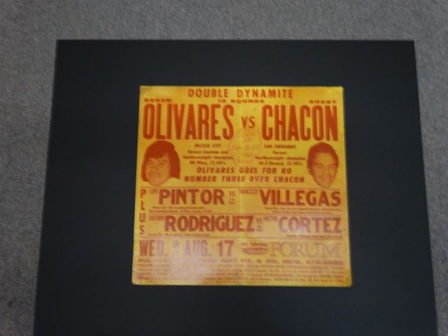 Olivares vs Chacon Boxing Poster 1970s