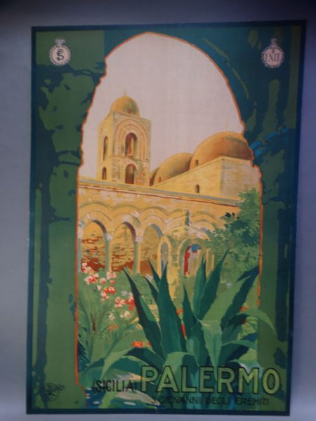 Vintage Travel Poster Palermo Sicilia c 1920