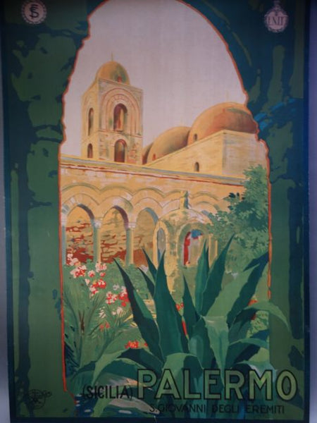 Vintage Travel Poster Palermo Sicilia c 1920