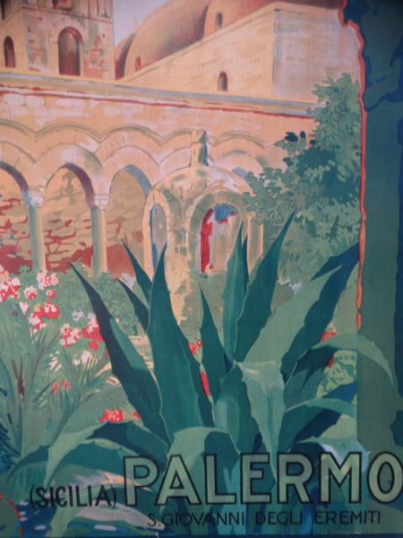 Vintage Travel Poster Palermo Sicilia c 1920