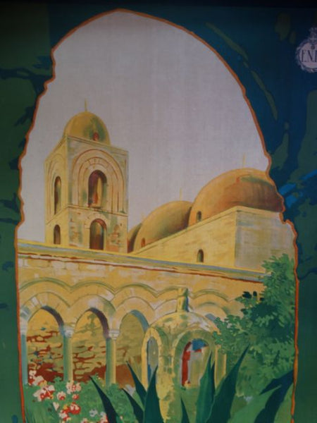 Vintage Travel Poster Palermo Sicilia c 1920