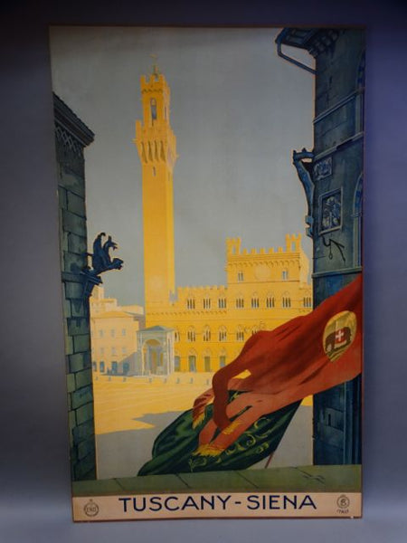 Vintage Travel Poster Tuscany Siena 1920s-30s