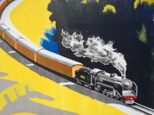 Malay Railways Vintage Travel Poster THE GOLDEN CHERSONESE 1930s