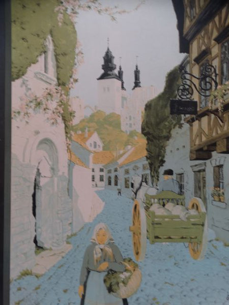 Ivar Gull Visby Sweden Vintage Travel Poster