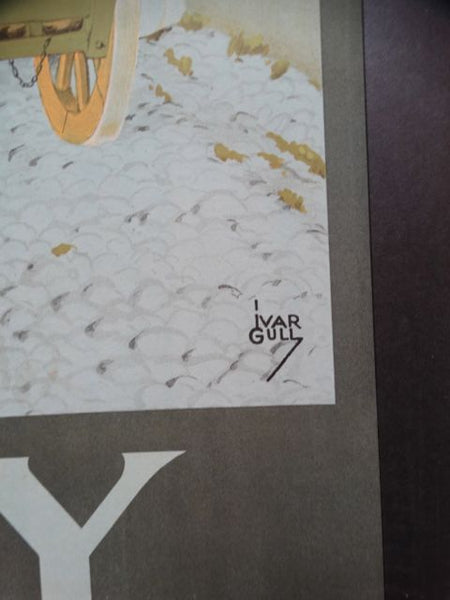 Ivar Gull Visby Sweden Vintage Travel Poster