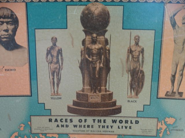 Races of the World and Where They Live --  Poster