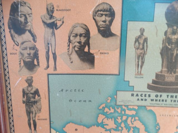 Races of the World and Where They Live --  Poster