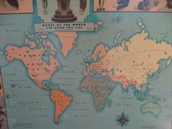 Races of the World and Where They Live --  Poster