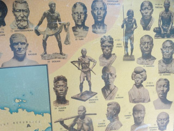 Races of the World and Where They Live --  Poster