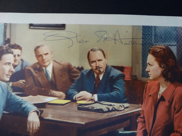 THE SNAKE PIT 1948 lobby card, autographed by Olivia De Havilland