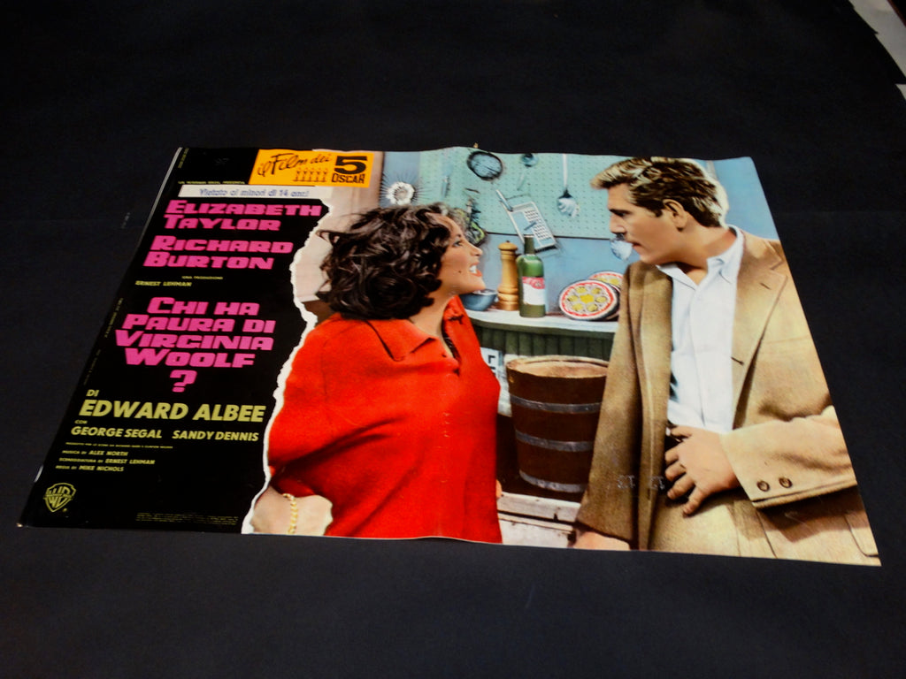 Italian movie half-sheet for WHO's AFRAID OF VIRGINIA WOOLF with Taylor/Burton