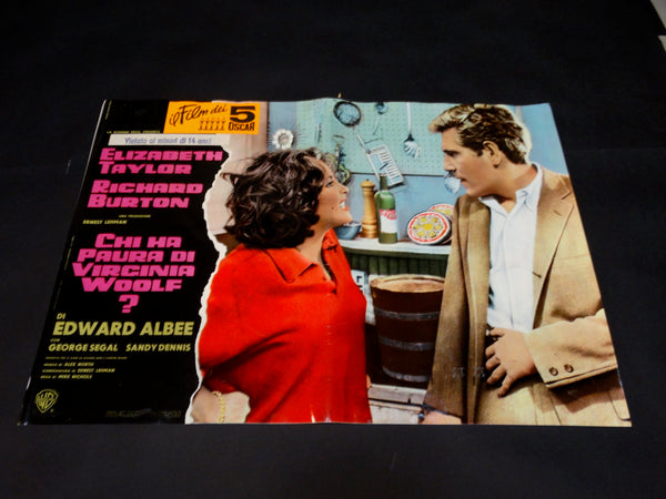 Italian movie half-sheet for WHO's AFRAID OF VIRGINIA WOOLF with Taylor/Burton