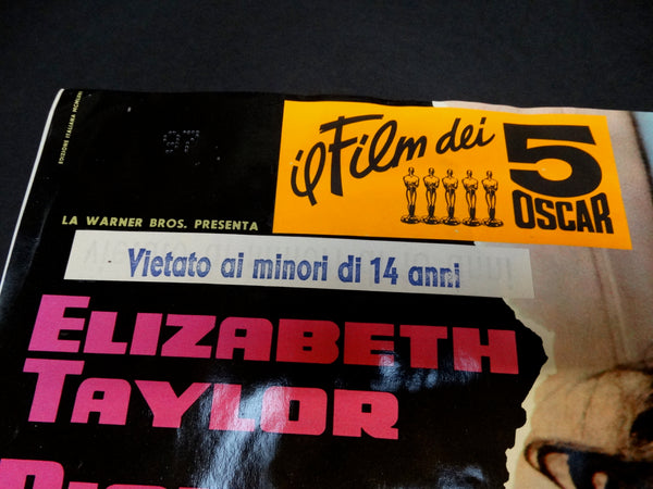 Italian movie half-sheet for WHO's AFRAID OF VIRGINIA WOOLF with Taylor/Burton