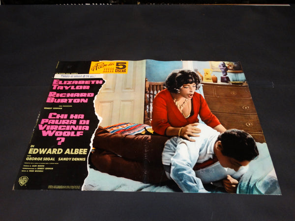 Italian movie half-sheet for WHO's AFRAID OF VIRGINIA WOOLF with Taylor/Burton