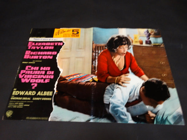 Italian movie half-sheet for WHO's AFRAID OF VIRGINIA WOOLF with Taylor/Burton