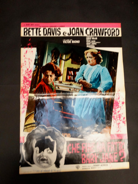 WHATEVER HAPPENED TO BABY JANE? 1962 Italian version half sheet poster