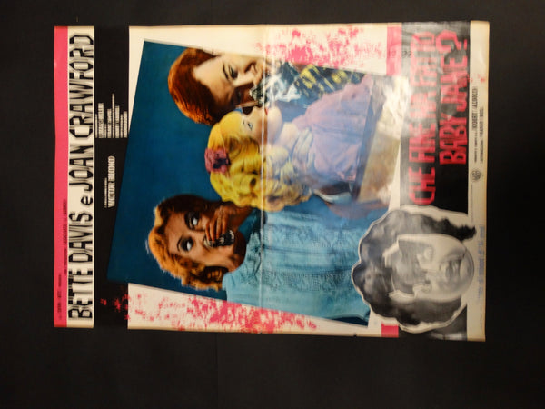 WHATEVER HAPPENED TO BABY JANE? 1962 Italian version half sheet poster