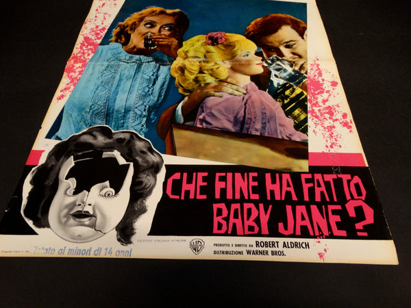 WHATEVER HAPPENED TO BABY JANE? 1962 Italian version half sheet poster