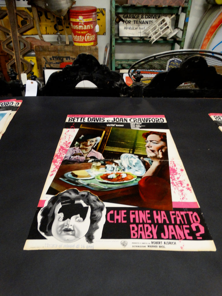 WHATEVER HAPPENED TO BABY JANE? 1962 Italian version vintage half sheet poster