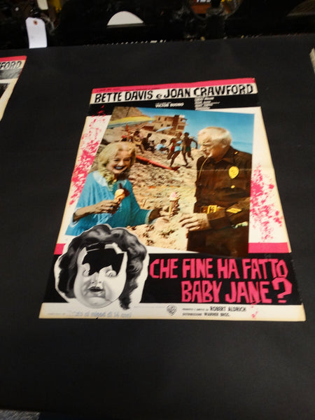 WHATEVER HAPPENED TO BABY JANE? 1962 Italian version vintage half sheet poster