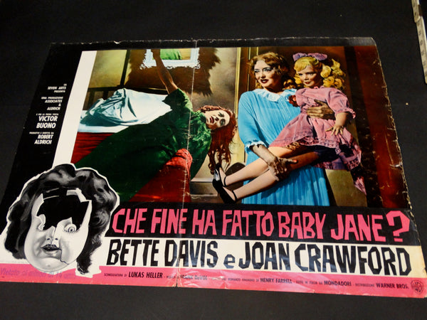 WHATEVER HAPPENED TO BABY JANE? 1962 Italian version vintage half sheet poster