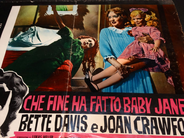 WHATEVER HAPPENED TO BABY JANE? 1962 Italian version vintage half sheet poster