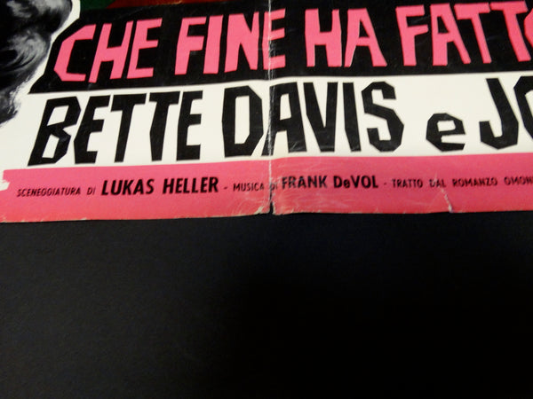 WHATEVER HAPPENED TO BABY JANE? 1962 Italian version vintage half sheet poster