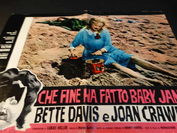 WHATEVER HAPPENED TO BABY JANE? 1962 Italian version vintage half sheet poster